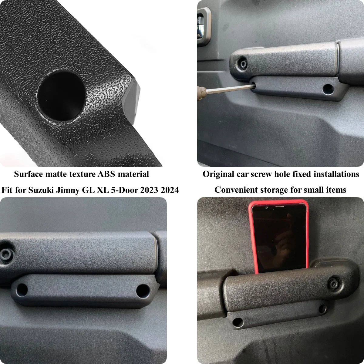 2PCS Door Armrest Storage Organizer Tray Set for Suzuki Jimny JB64 2019–2025