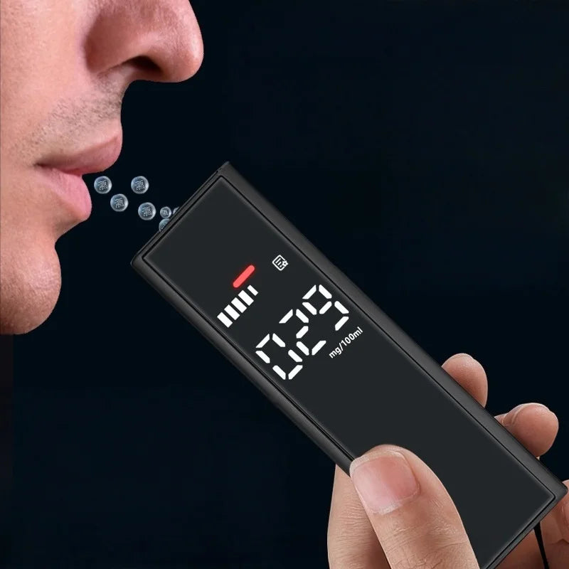 Digital Alcohol Breathalyzer LCD Display Rechargeable Breath Alcohol Tester