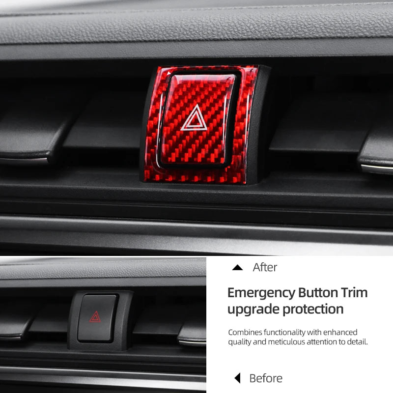 Carbon Fiber Emergency Flasher Switch Trim Sticker for Subaru BRZ Toyota GR86 2021+