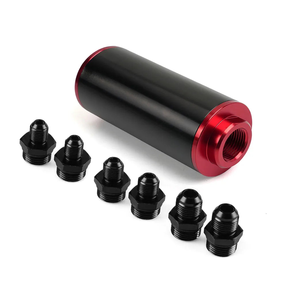 44MM/50MM Racing Inline Fuel Filter Aluminum 60 Micron & 100 Micron