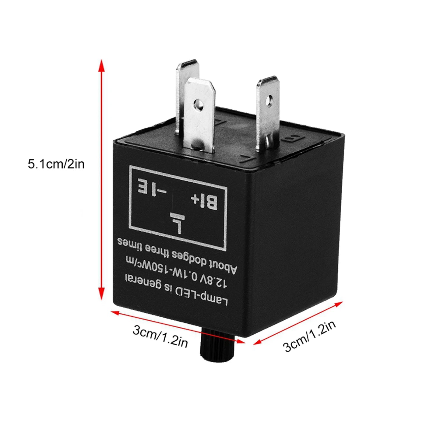 12V 3-Pin Adjustable LED Turn Signal Flasher Relay Electronic Blinker Relay Fix