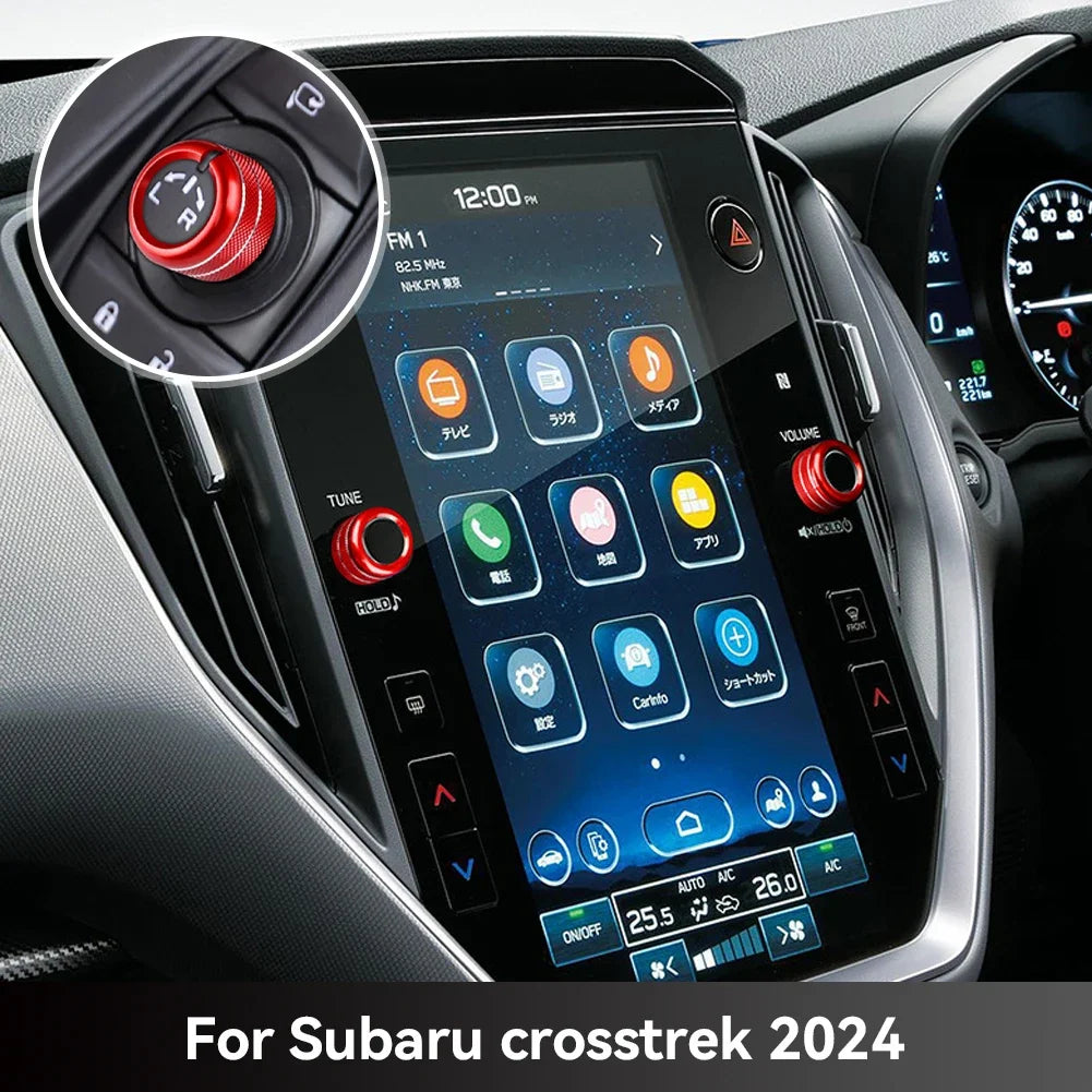 Interior Audio Volume & Rear Mirror Control Knob Trim Ring for Subaru Crosstrek 2024