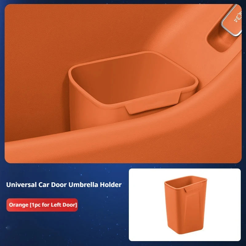Silicone Car Door Storage Box Trash Can Umbrella Organizer Auto Accessories