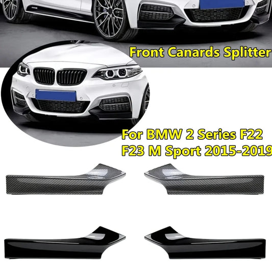 Front Bumper Splitter Diffuser Spoiler for BMW 2 Series F22 F23 M-Sport