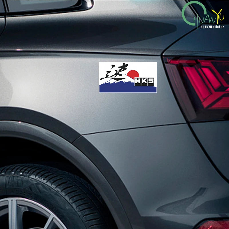 HKS JDM Reflective Car Sticker Decal Door Body Rear Window Scratch Cover Vinyl