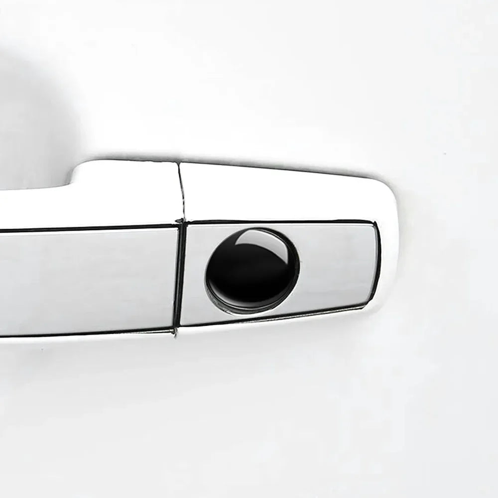4Pcs Car Door Lock Hole Stickers Keyhole Trim Protective Ring Covers