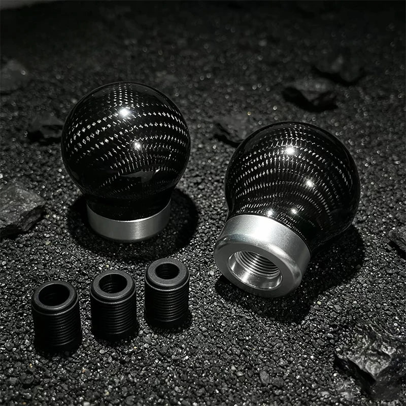 Carbon Fiber Aluminum Alloy Gear Shift Knob Manual Transmission Round Ball