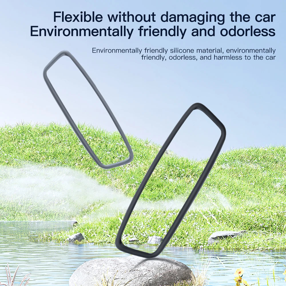 Rearview Mirror Protector Frame Silicone Non Slip Cover For Tesla Model Y