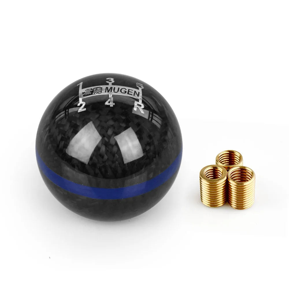 MUGEN Style Carbon Fiber 5 6 Speed Manual Gear Shift Knob for Honda Civic Type R