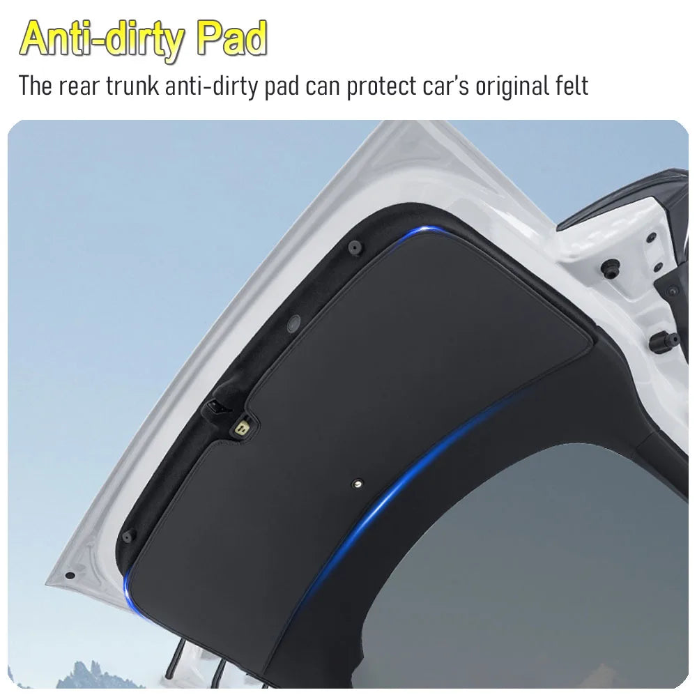 Premium Leather Rear Trunk Tailgate Mat for Tesla Model Y Juniper 2025-2026