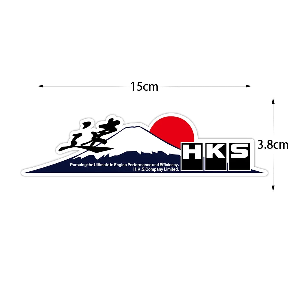 JDM HKS Fuji Mountain Reflective Car Sticker Decal Motorcycle Scooter Body Vinyl