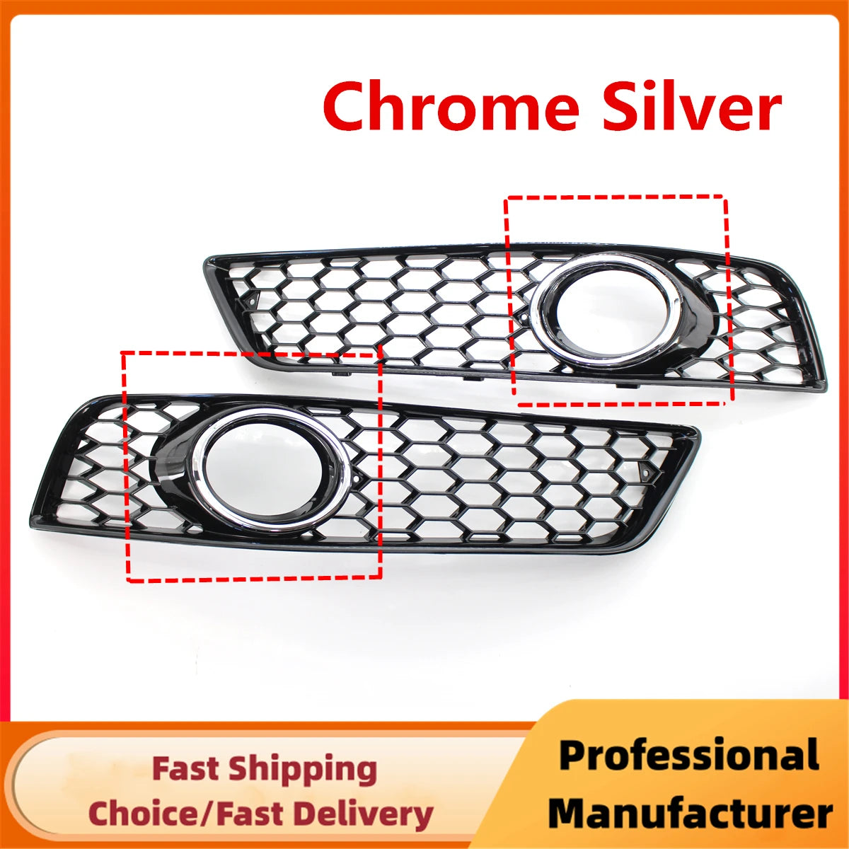 Honeycomb Front Fog Light Grille Set for Audi A3 8P 2009–2013