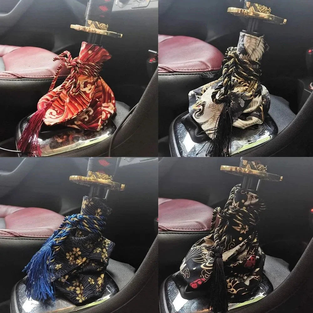 JDM Samurai Gear Shift Boot Cover Japanese Fabric Shifter Knob Collar
