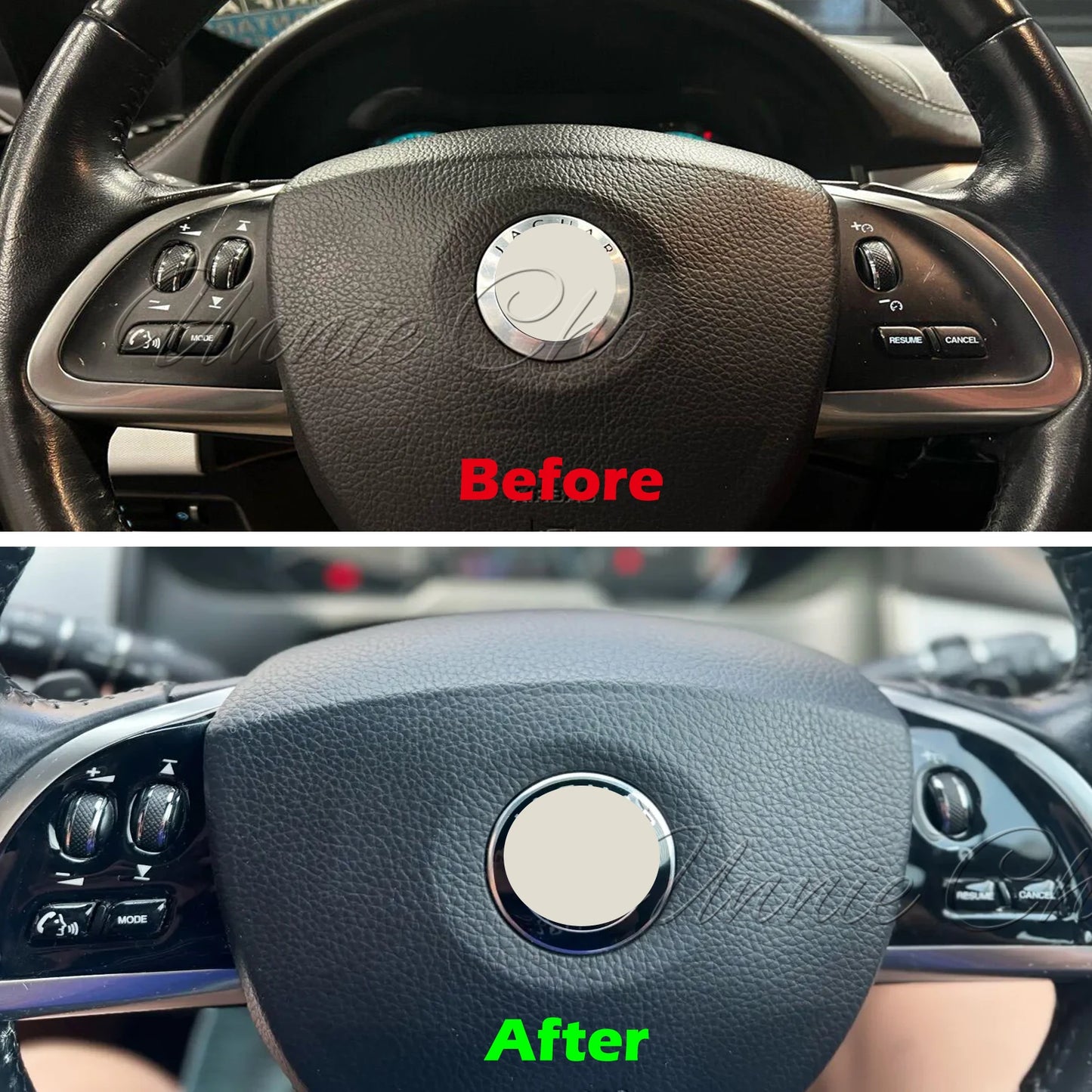 Steering Wheel Button Repair Stickers for Jaguar XF 2014–2015