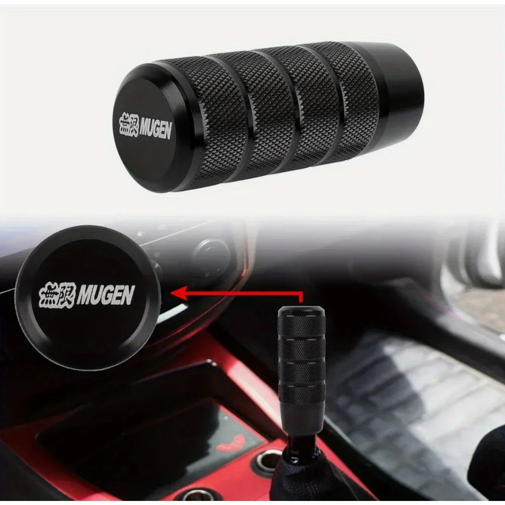 MUGEN Black Aluminum MT Racing Gear Shift Knob M8 M10 M12 Manual Shifter