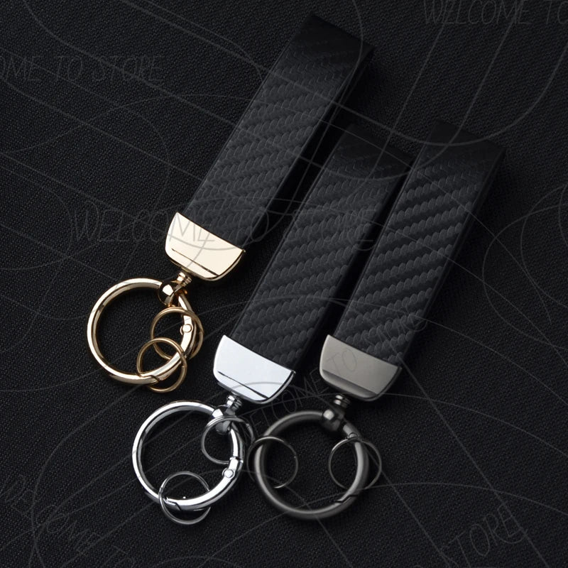 307 317 325 340 Keychain PU Leather Carbon Fiber Zinc Alloy Car Keyring