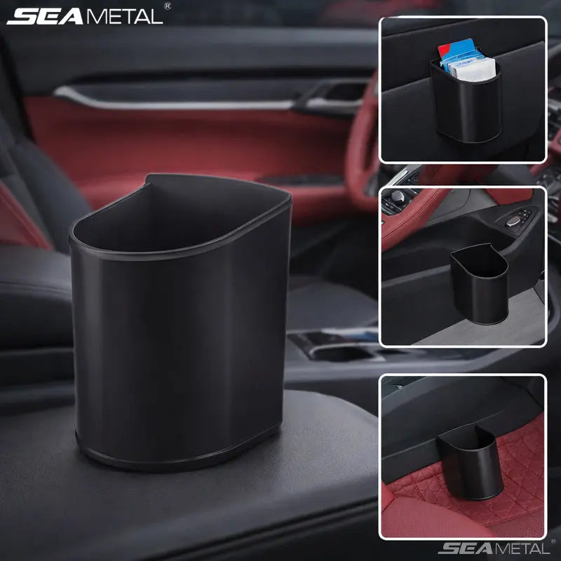 Universal Car Cup Holder Seat Back Organizer Trash Can Interior Accessory