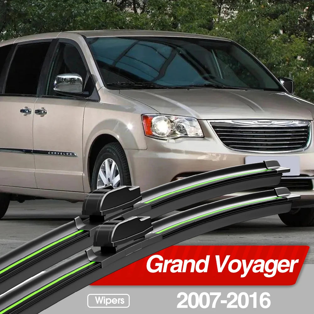 2PCS Front Windshield Wiper Blades for Chrysler Grand Voyager 2007–2016