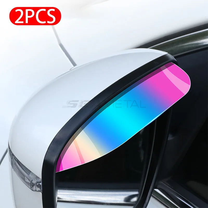 2PCS Universal Car Rearview Mirror Rain Shield Eyebrow Visor Anti-Rain Cover