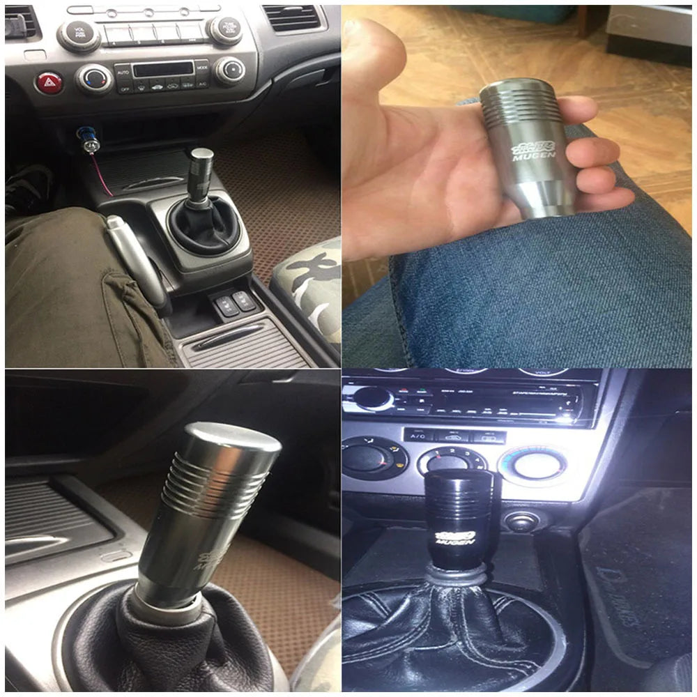 MUGEN Style 8.5cm Aluminum Manual Gear Shift Knob Universal Car Shifter Lever