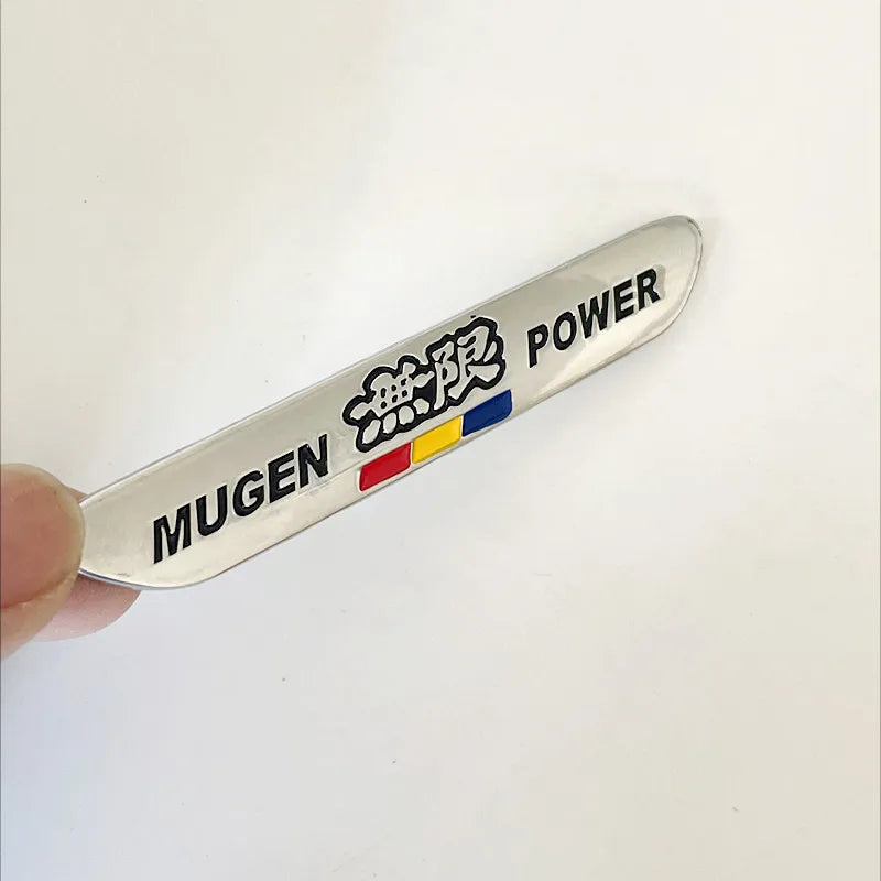 3D Metal MUGEN Style Rear Trunk Fender Emblem Badge Sticker for Honda Civic Accord