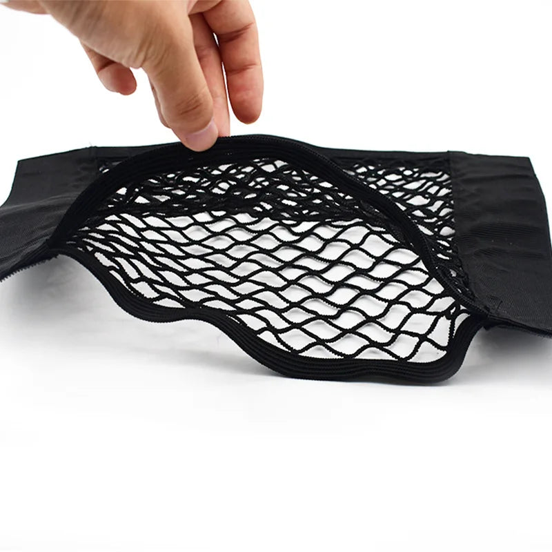 Universal Car Seat Back Organizer Mesh Net Pocket Elastic Trunk Storage Bag