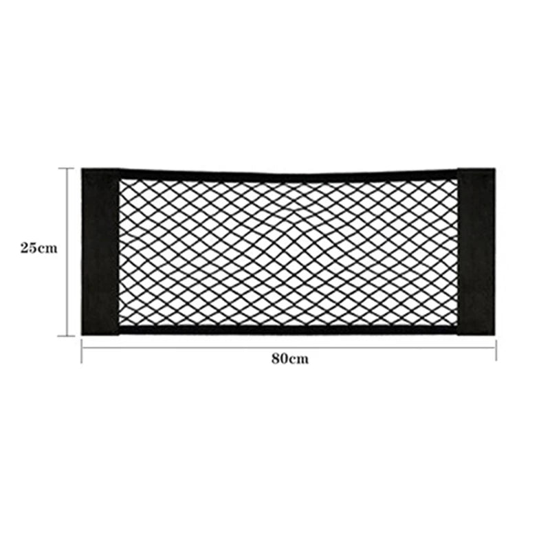Universal Car Seat Back Organizer Mesh Net Pocket Elastic Trunk Storage Bag