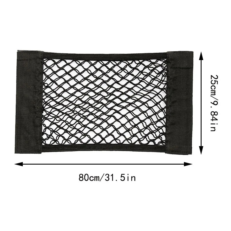 Universal Car Trunk Storage Bag Organizer Mesh Net Seat Back Pocket Elastic