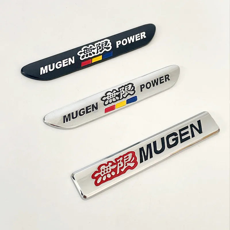 3D Metal MUGEN Style Rear Trunk Fender Emblem Badge Sticker for Honda Civic Accord