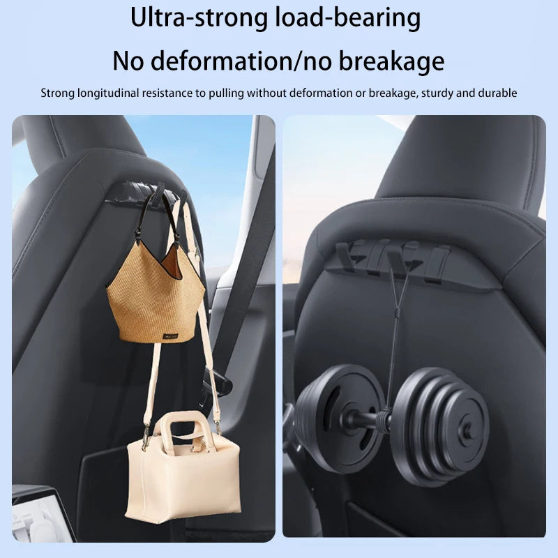 ABS Rear Seat Folding Hidden Hook Organizer for Tesla Model 3 Y 2017-2026