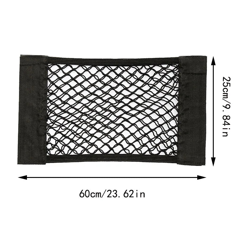 Universal Car Trunk Storage Bag Organizer Mesh Net Seat Back Pocket Elastic