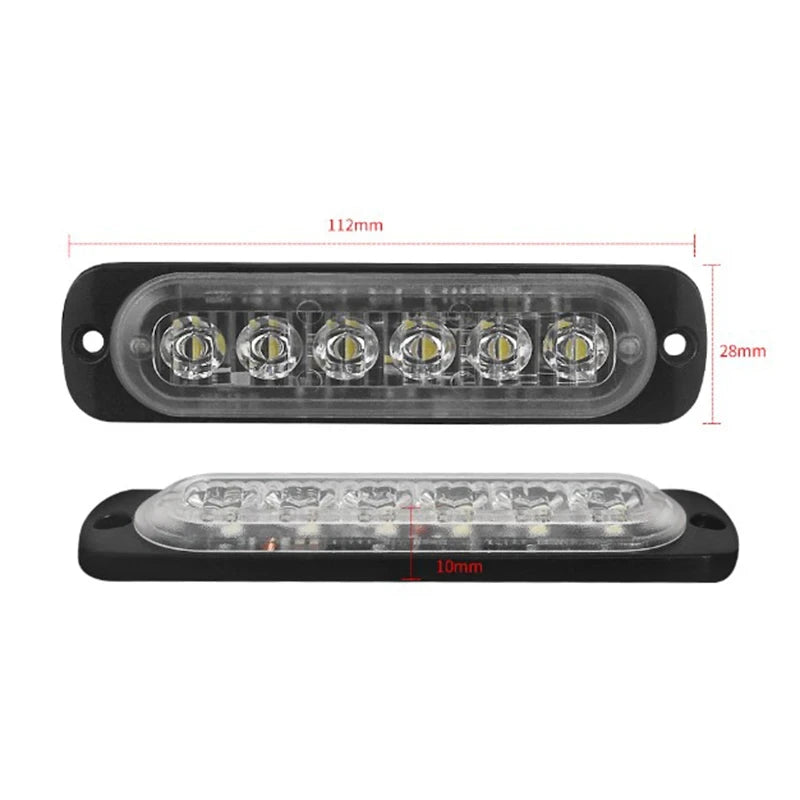 12V 24V LED Fog Work Lights 6 SMD Flood Off Road Car Tail Rear Indicator