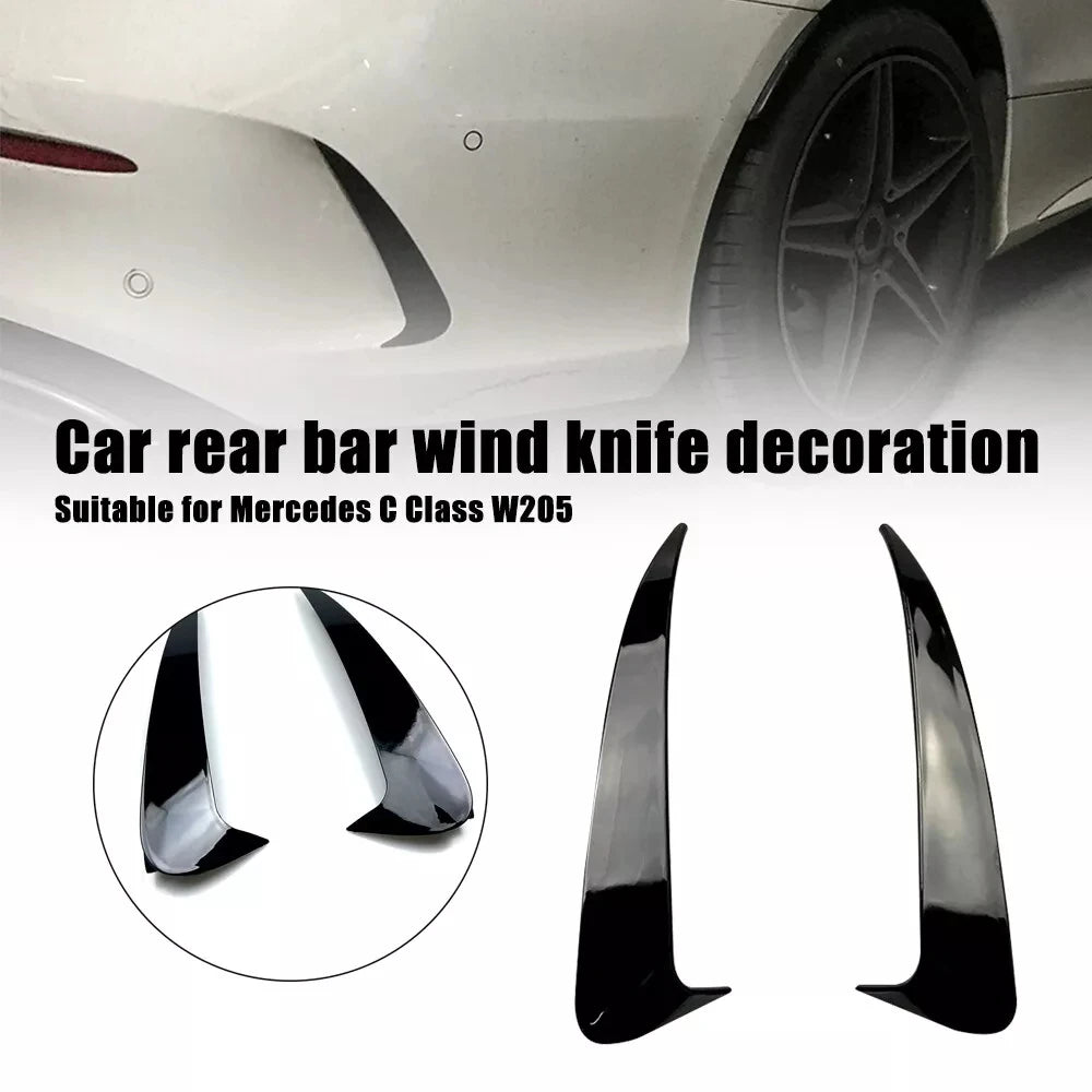 Rear Bumper Side Canard Air Vent Trim for Mercedes-Benz C-Class 2010–2018