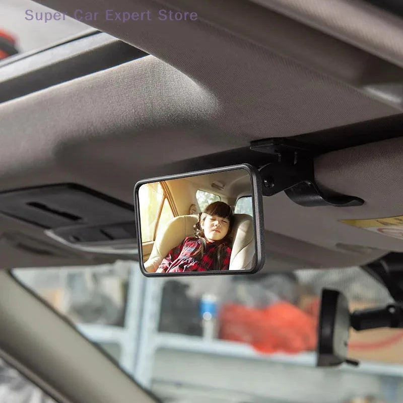 Wide Angle Car Rearview Mirror 360° Rotating Adjustable Suction Cup