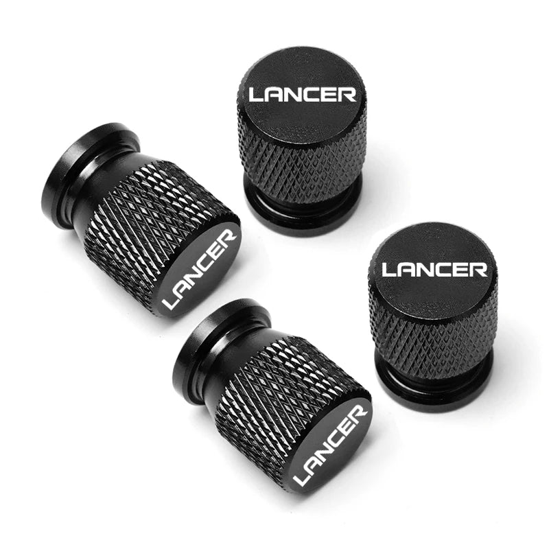 4PCS Mitsubishi Lancer Tire Valve Stem Caps Wheel Tyre Dustproof Waterproof