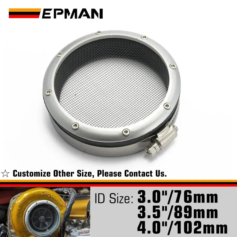 EPMAN Turbo Inlet Grill Protector 3 3.5 4 Inch Mesh Air Intake Filter Guard