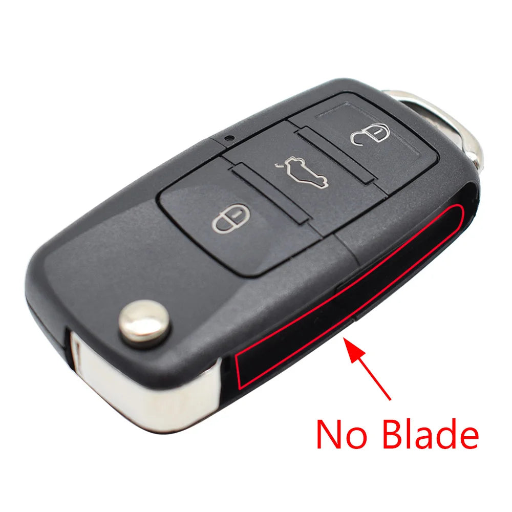 2/3-Button Flip Remote Key Fob Shell Case for VW Golf Mk6 Polo Bora Passat Tiguan