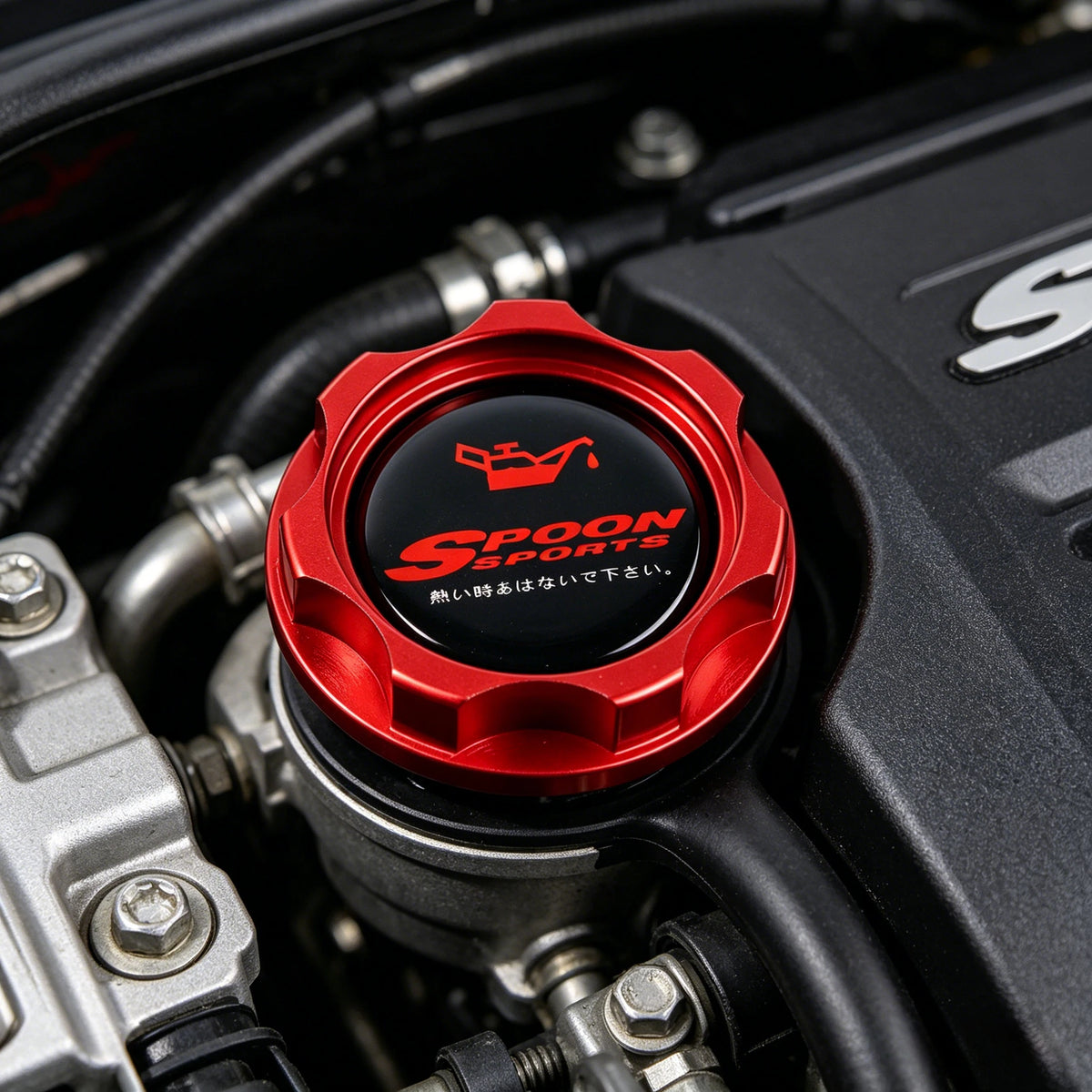 Honda Spoon Sports Style Aluminum Engine Oil Filler Cap JDM Tuning Accessory