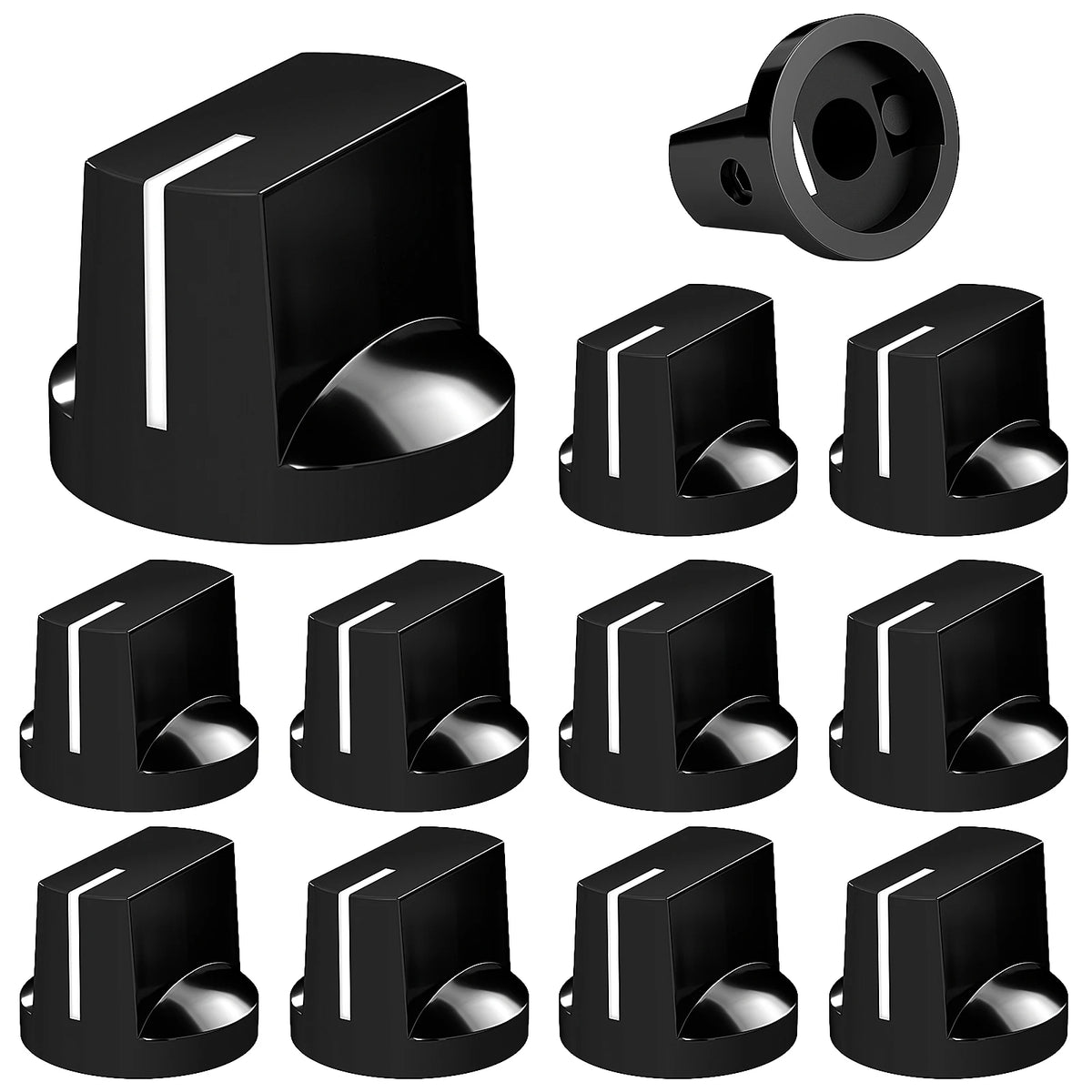 DaierTek 10PCS Guitar Pedal Knobs 6.35mm 1/4" Davies 1510 AMP Effect Control