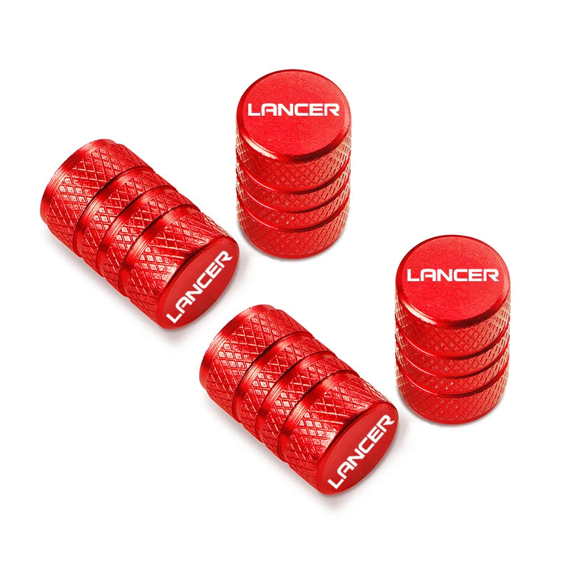 4PCS Mitsubishi Lancer Tire Valve Stem Caps Wheel Tyre Dustproof Waterproof