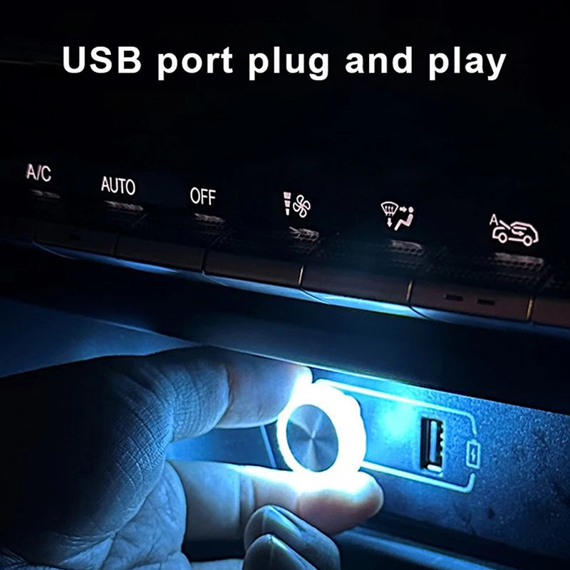 Mini USB LED Ambient Light Car Interior Decorative Atmosphere Lamp