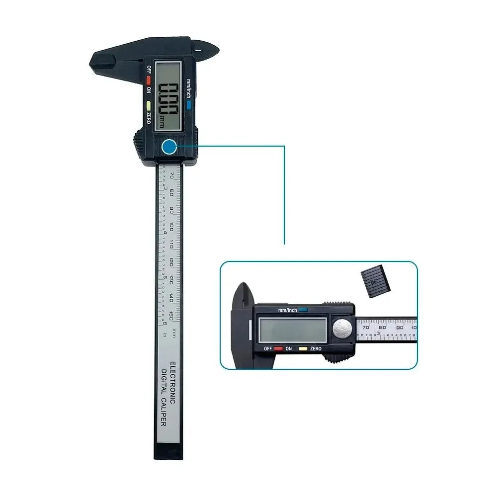 Digital Vernier Caliper 100mm 150mm Carbon Fiber Electronic Precision Gauge