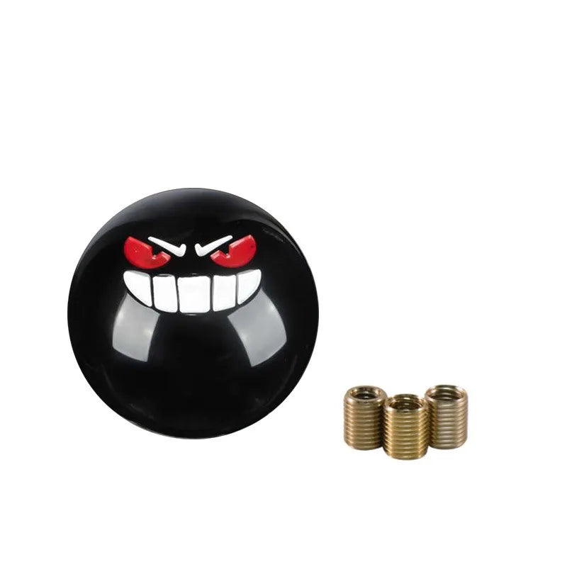 JDM Ghost Smile Face Ball Gear Shift Knob Manual Shifter 3 Adapters