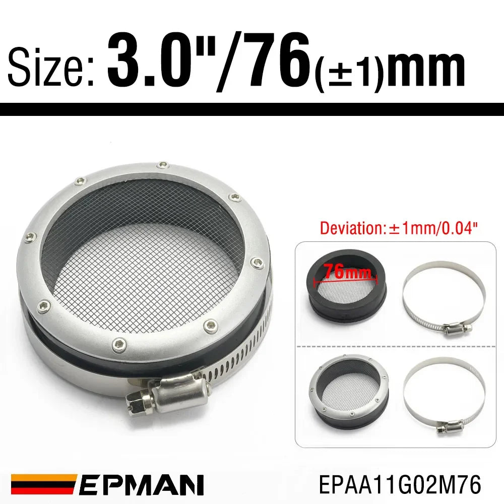EPMAN Turbo Inlet Grill Protector 3 3.5 4 Inch Mesh Air Intake Filter Guard