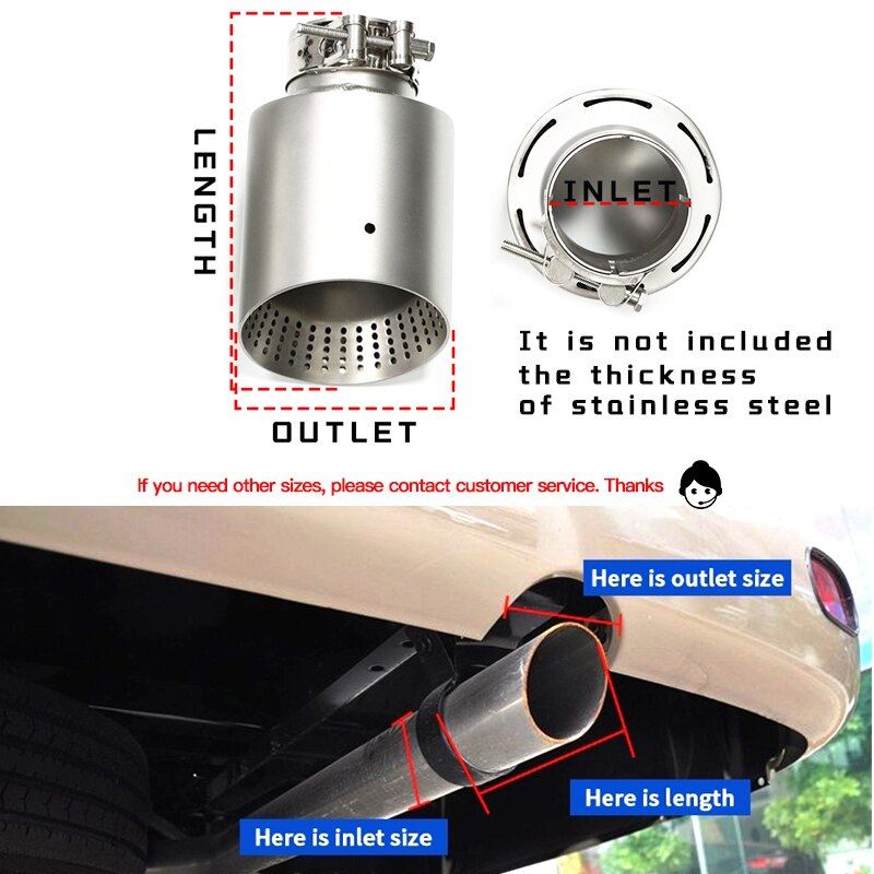 Matte Stainless Steel Exhaust Tip (Universal)