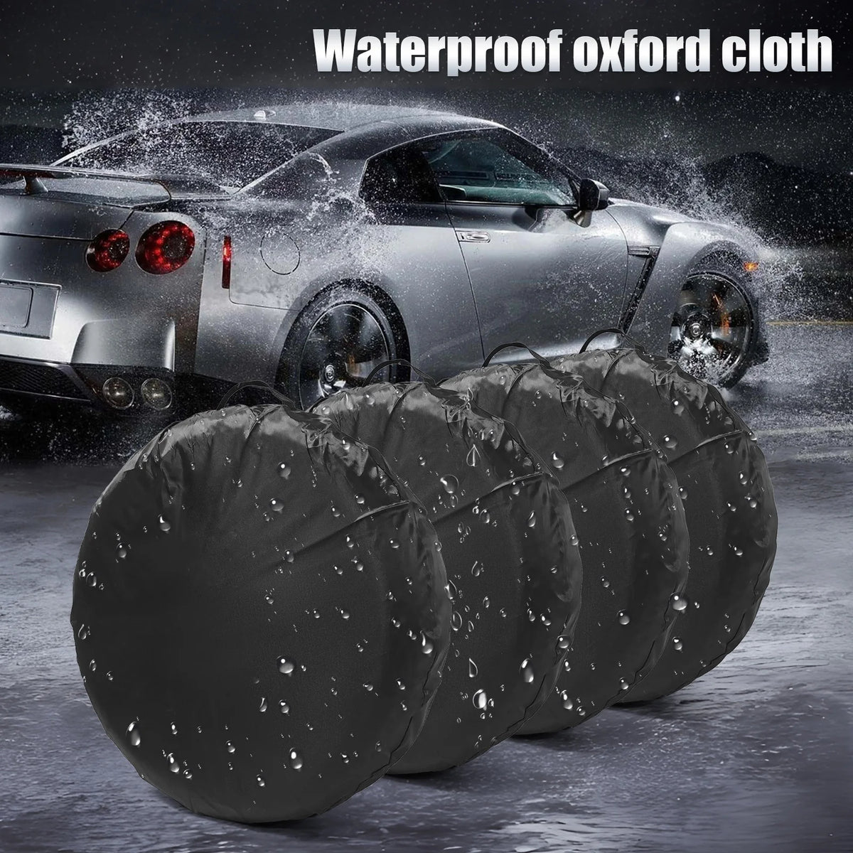 1/2/4PCS Car Spare Tire Cover Polyester Wheel Protector Dustproof Tire Bag