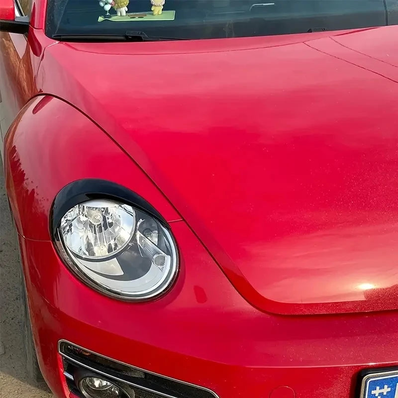 Gloss Black Headlight Eyebrow Eyelid Trim for Volkswagen Beetle 2012–2018