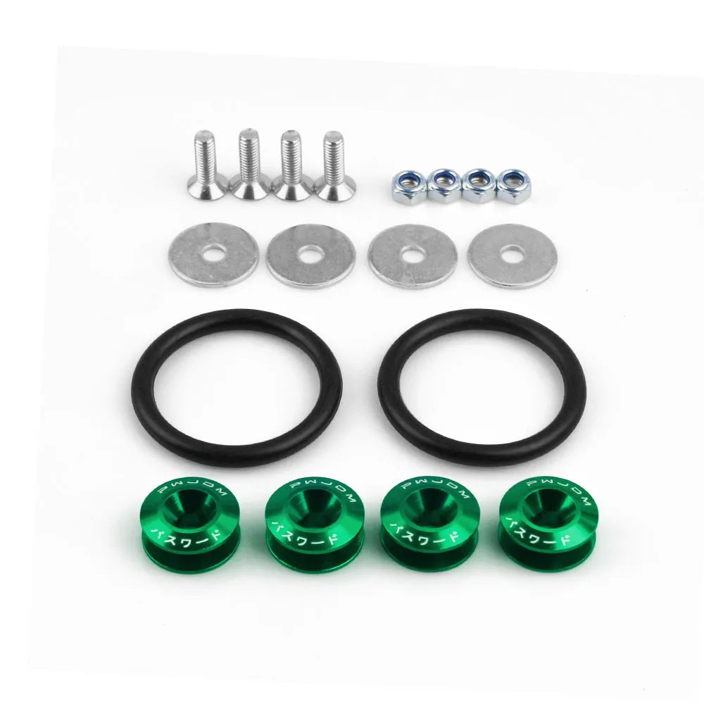 Universal Aluminum JDM Quick Release Bumper Fastener Kit for Bumpers Trunks