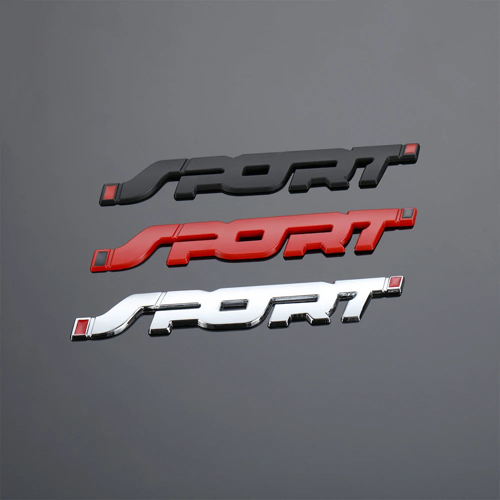 1PC 3D SPORT Metal Car Emblem Badge Sticker Universal Trunk Fender Decal
