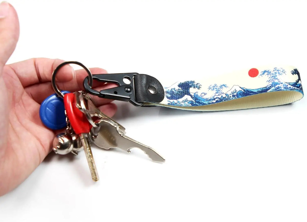 JDM Great Wave Jet Keychain Key Ring Tag for Car Motorcycle Scooter